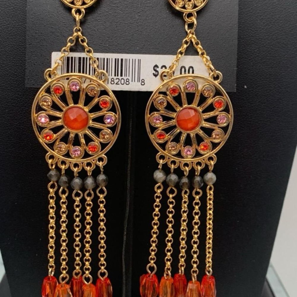 NWT Mixit gold tone chandelier earrings